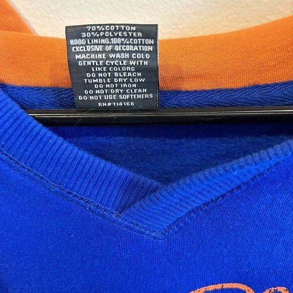 BOISE STATE Broncos Blue & Orange Hoodie by Stadium Athletics Size L Super Soft - Picture 9 of 10